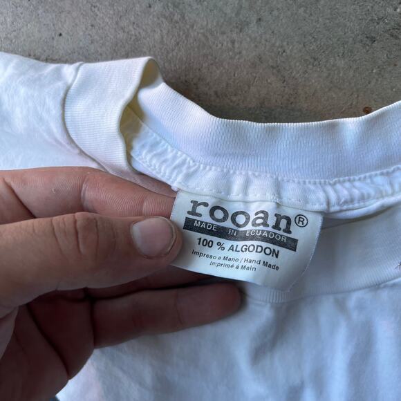 Vintage Ecuador Hummingbird Birdwatching T-Shirt Nature Wildlife 90s ART LARGE - Picture 4 of 6